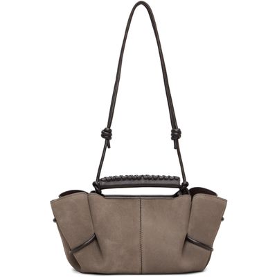 HEREU HEREU Gray Arta Mini Suede Bag