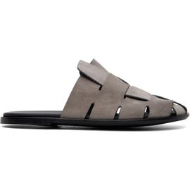 HEREU HEREU Gray Dira Slim Suede Mule Loafers