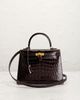 hermes Hermes Shiny Alligator Kelly 25 Sellier Handbag - 2
