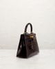 hermes Hermes Shiny Alligator Kelly 25 Sellier Handbag - 4