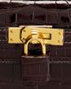 hermes Hermes Shiny Alligator Kelly 25 Sellier Handbag - 6