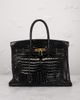 hermes Hermes Shiny Porosus Crocodile Birkin 35 Handbag - 2