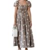 Hermoza Hermoza Diana Puff Sleeve Midi Dress - 1