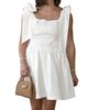 Hermoza Hermoza Esmae Linen Bow Mini Dress - 1