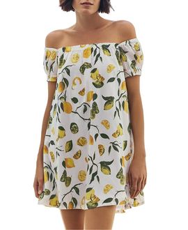 Hermoza Hermoza Lina Short Sleeve Cover-Up Mini Dress