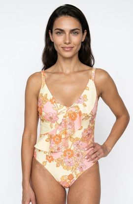 Hermoza Hermoza Stella Assymetrical Ruffle One Piece Swimsuit