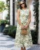Hermoza Hermoza Victoria Boat Neck Linen Midi Dress - 3