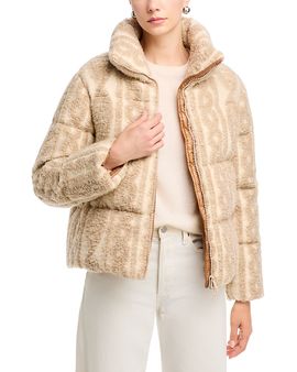 Herno Herno Braided Zip Front Puffer Coat