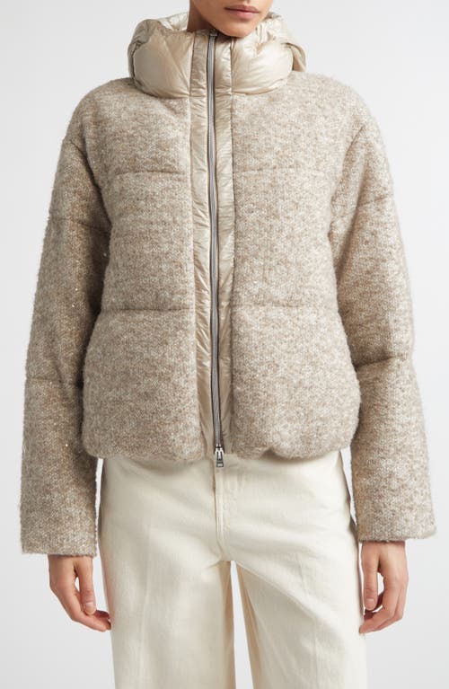 Herno Herno Capes Sequin Wool & Alpaca Blend Down Jacket