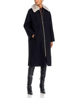 Herno Herno Faux Fur Collar Long Coat