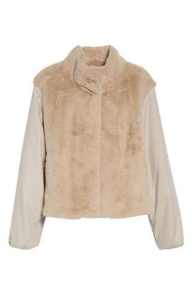 Herno Herno Faux Fur Mixed Media Jacket