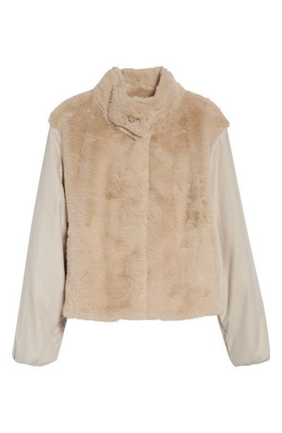 Herno Herno Faux Fur Mixed Media Jacket