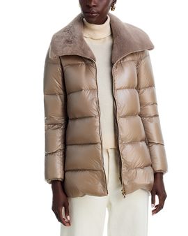 Herno Herno Faux Fur Trim Down Puffer Coat