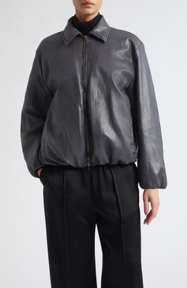Herno Herno Faux Leather Bomber Jacket
