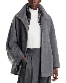 Herno Herno Fringed Alpaca Blend Coat