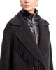 Herno Herno Fringed Teddy Boucle Knit Contrast Trim Coat - 6