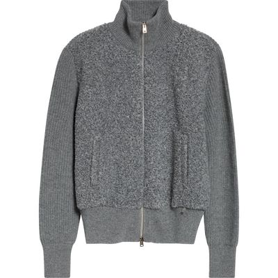 Herno Herno Mixed Media Faux Shearling Jacket