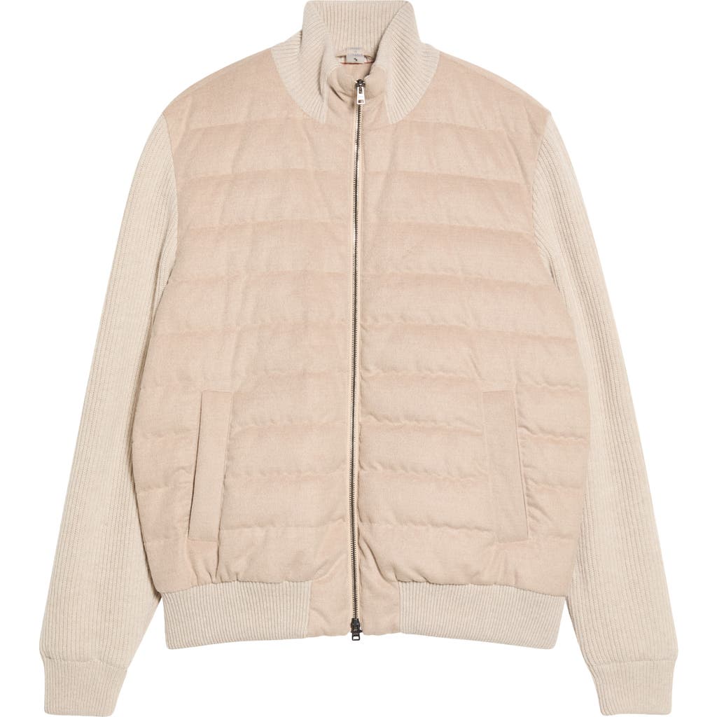 Herno Herno Mixed Media Mélange Cash-Feel Quilted Down Jacket