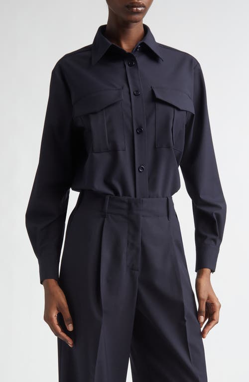Herno Herno Oversize Lightweight Stretch Blend Button-Up Shirt