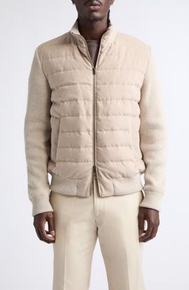 Herno Herno Quilted Down & Feather Fill Bomber Jacket