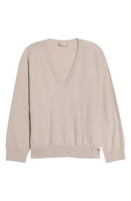 Herno Herno Sequin Embellished Wool Blend Sweater