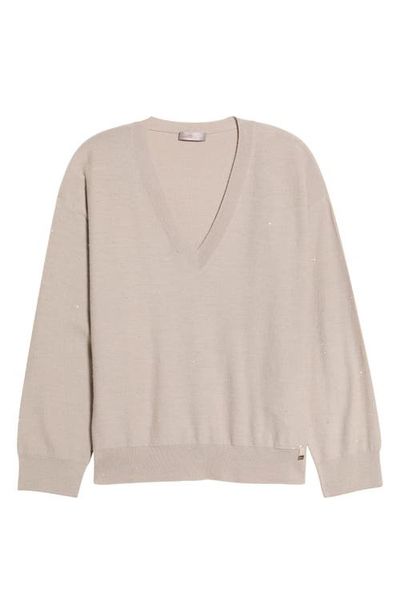 Herno Herno Sequin Embellished Wool Blend Sweater