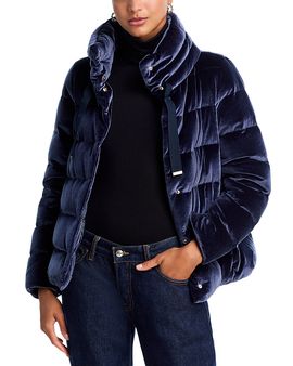 Herno Herno Velvet Quilted Short Jacket