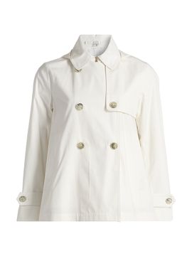 Herno Women's Hooded Cotton Short Trench Coat