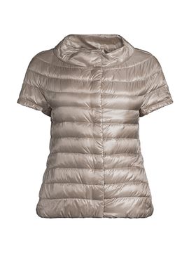 Herno Women's Iconico Emilia Cap-Sleeve Down Puffer Jacket