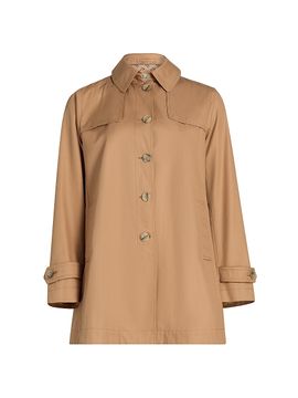 Herno Women's Logo-Trim Short Trench Coat
