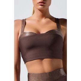 Heroine Sport Heroine Sport Lina Metallic Trim Longline Sports Bra