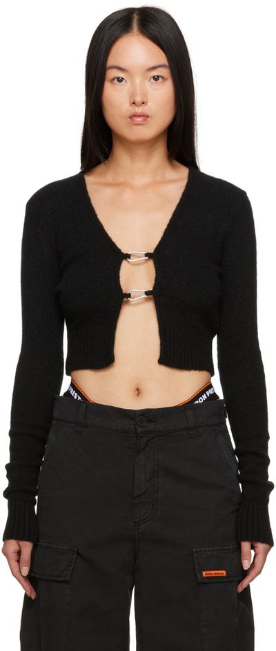 Heron Preston Heron Preston Black Lanyard Clasp Cardigan