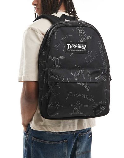 Herschel Supply Co Herschel x Thrasher classic backpack in black print