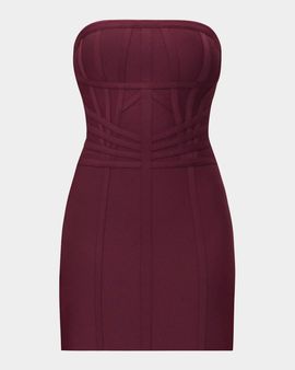 Hervé Léger The Jannette Strapless Mini Dress