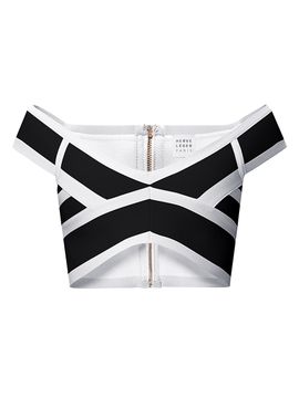 Hervé Léger Women's 40th Anniversary The Spotlight Crop Top