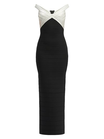 Hervé Léger Women's The Bonnie Off-the-Shoulder Gown