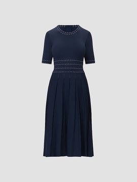 Hervé Léger Women's The Kimberly Pleated Midi Dress