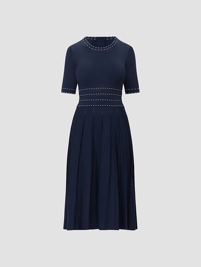 Hervé Léger Women's The Kimberly Pleated Midi Dress