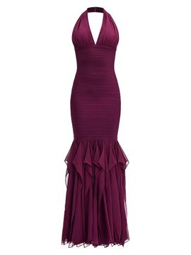 Hervé Léger Women's The Louisa Bandage Chiffon Gown
