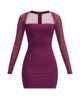 Hervé Léger Women's The Yasmin Sheer-Sleeve Minidress - 8