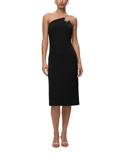 Herve Leger Herve Leger One Shoulder Midi Dress