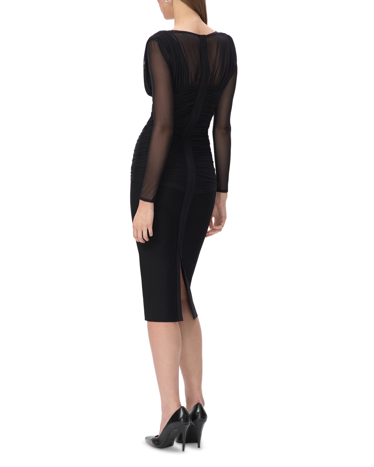 long dresses wholesaler Elegant Long Sleeves Charming Prom Dresses Wholesale Fit and Flare Beads Evening Gowns with Nude Lining main image 0