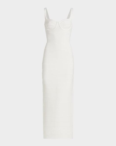 Herve Leger Muse Bandage Sweetheart Body-Con Gown