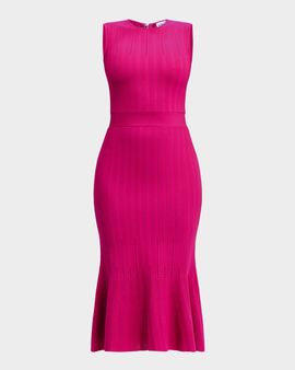 Herve Leger The Alice Ribbed Midi Dress