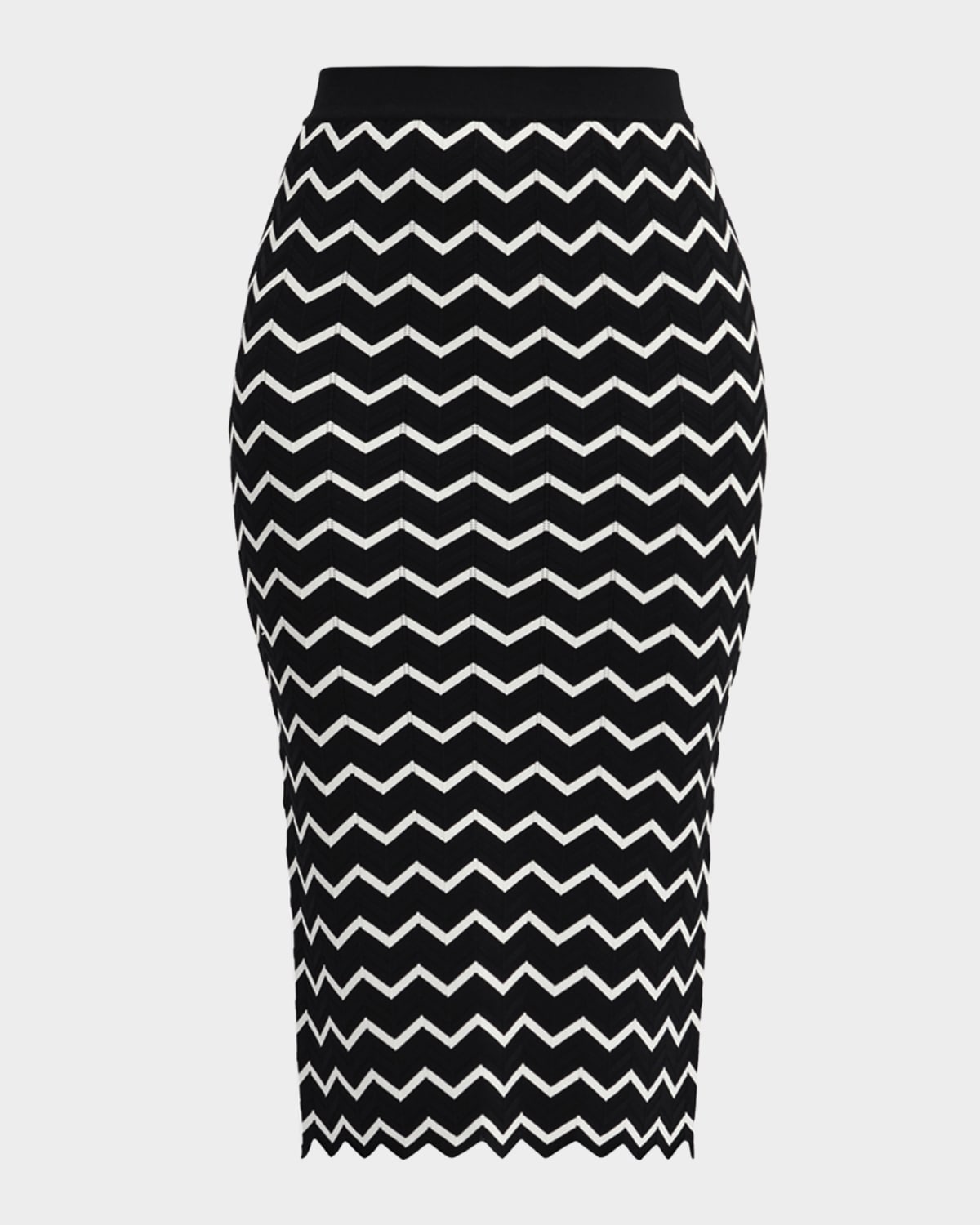 Herve Leger The Giana Chevron Knit Skirt