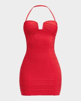 Herve Leger The Holly Bandage Mini Dress