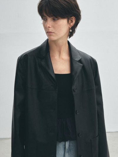 HESS Classic Single Leather Jacket - Black