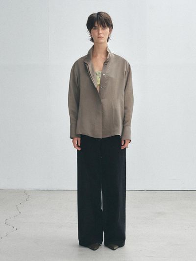 HESS Cupra High Neck Blouse - Khaki
