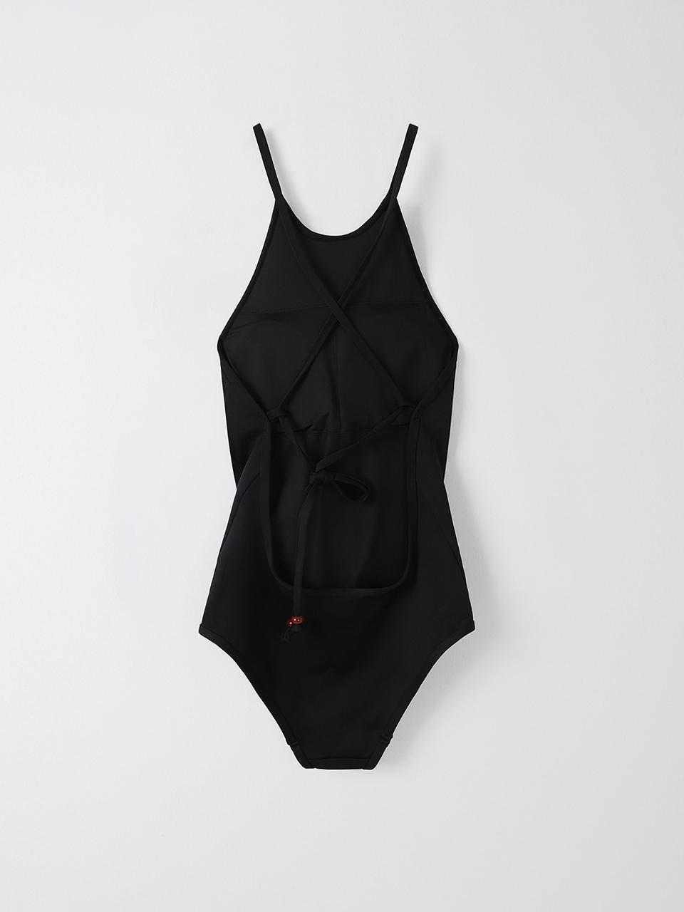 HESS Halter Neck Adjustable Strap Swimsuit [Black]