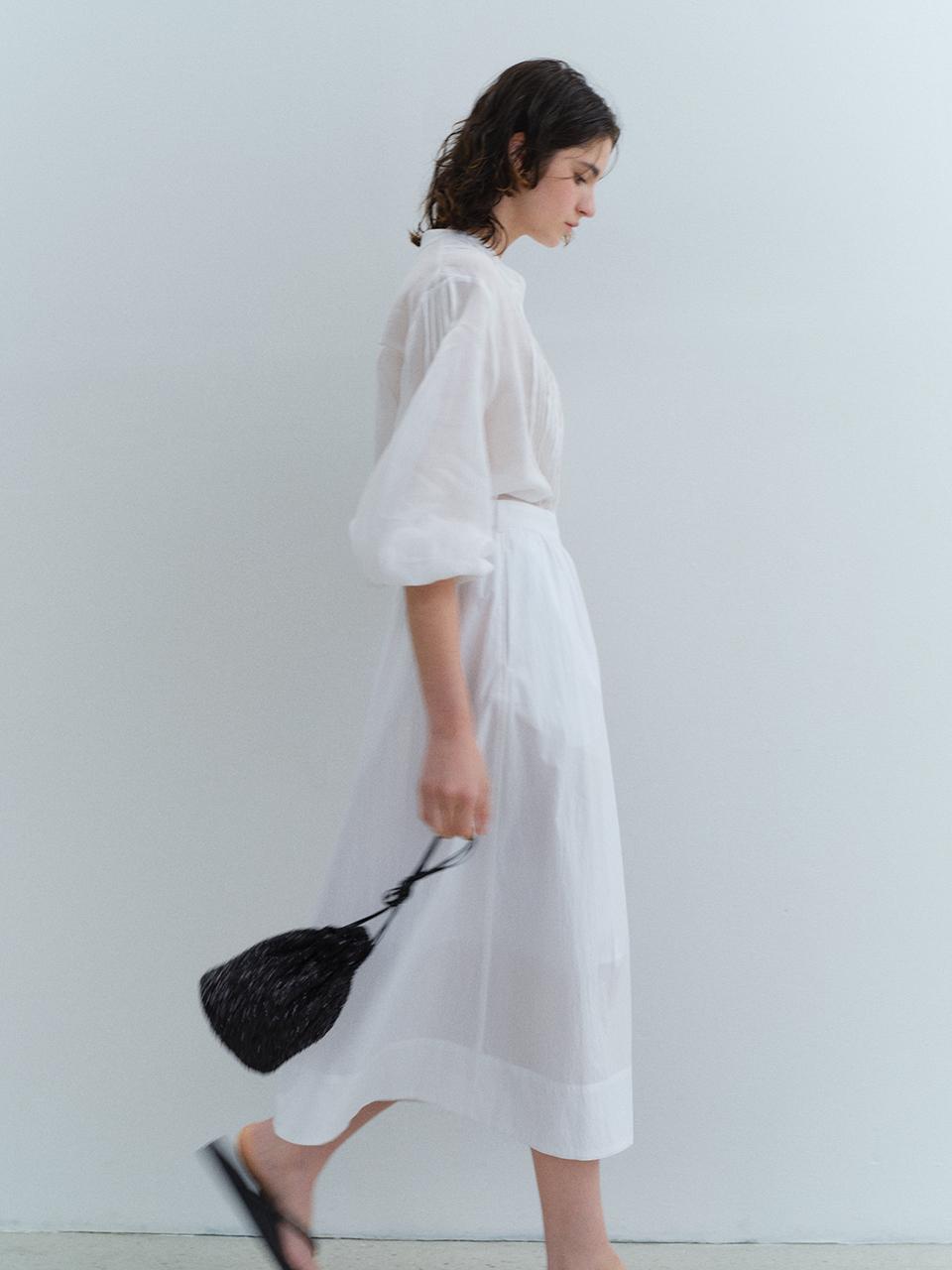 HESS Linen Pin-tuck Shirt - White